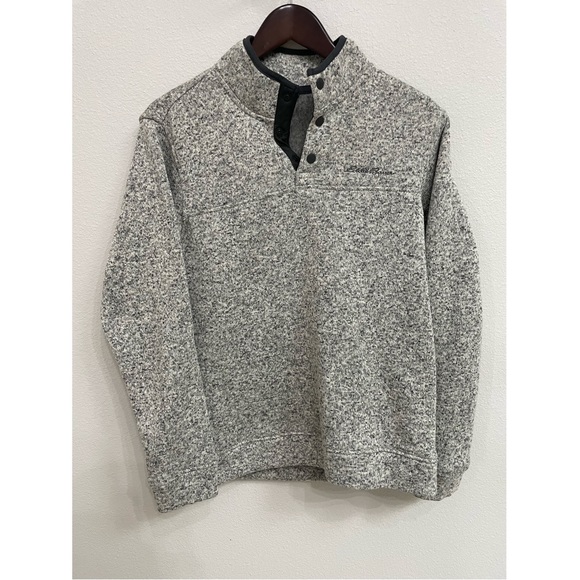 Eddie Bauer Men’s Snap Radiator Fleece Sweater Jacket light grey - Picture 3 of 6